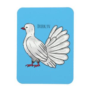 Íman Ilustração de desenho animado de pombo-cauda