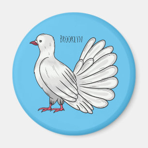 Íman Ilustração de desenho animado de pombo-cauda