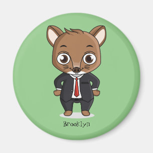 Íman Ilustração de desenho animado de rato bonito 