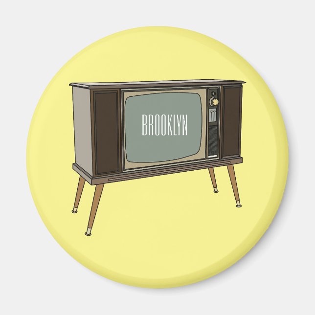 Íman Ilustração de desenho animado de televisão (Frente)