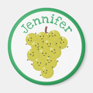 Íman Ilustração de desenho animado de uva doce e feli