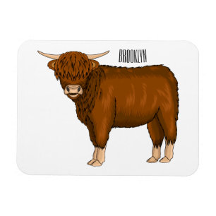 Íman Ilustração de desenho animado de vaca em terras al