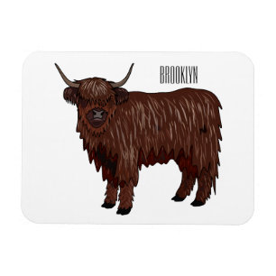 Íman Ilustração de desenho animado de vaca em terras al
