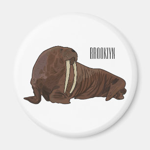 Íman Ilustração de desenho animado de Walrus