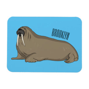 Íman Ilustração de desenho animado de Walrus