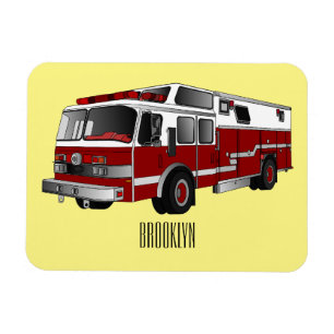 Íman Ilustração de desenho animado do motor de incêndio