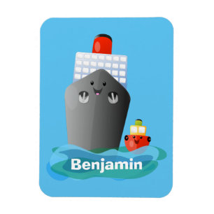 Íman Ilustração de desenho animado do navio de linha do