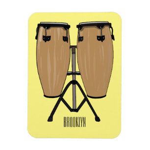 Íman Ilustração de desenho animado do tambor de bongo