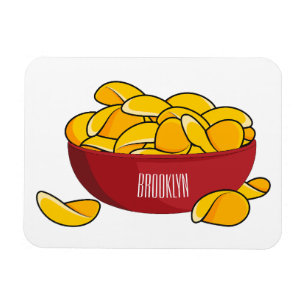 Íman Ilustração de desenho animado em chip de batata