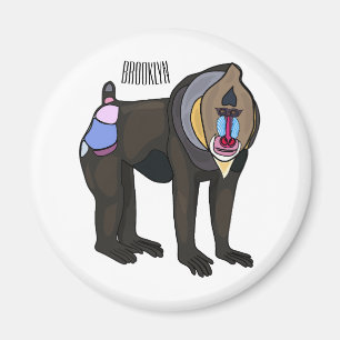 Íman Ilustração de desenho animado Mandrill