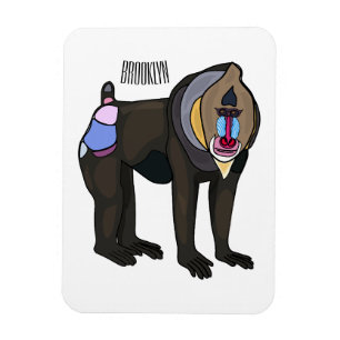 Íman Ilustração de desenho animado Mandrill