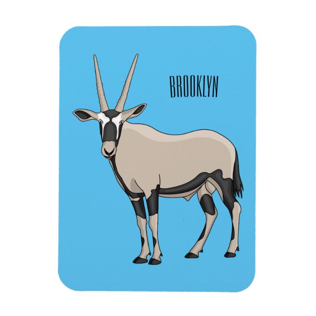 Íman Ilustração de desenho animado Oryx (Vertical)
