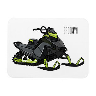 Íman Ilustração de desenho animado Snowmobile