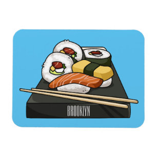 Íman Ilustração de desenho animado Sushi