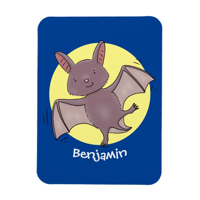 Íman Ilustração de desenho animado voador de filhotes (Vertical)