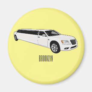 Íman Ilustração de desenho da limusine