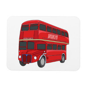 Íman Ilustração de desenho de barramento de dois andare