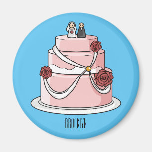Íman Ilustração de desenho de bolo de casamento