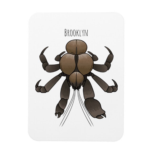 Íman Ilustração de desenho de caranguejo de coco (Vertical)