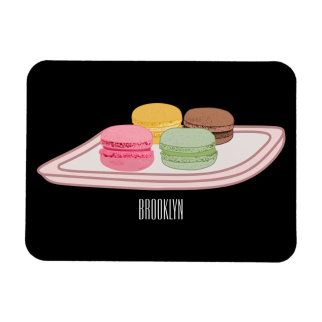 Íman Ilustração de desenho de Macaron (Horizontal)