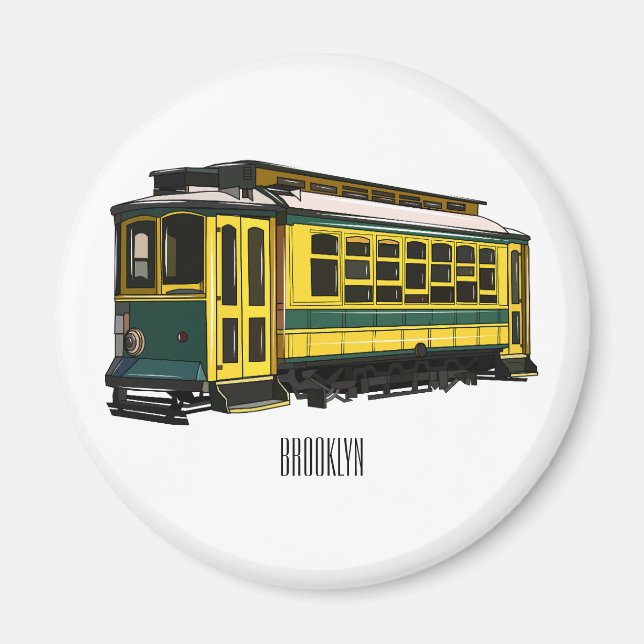 Íman Ilustração de desenho do carrinho de Mata (Frente)