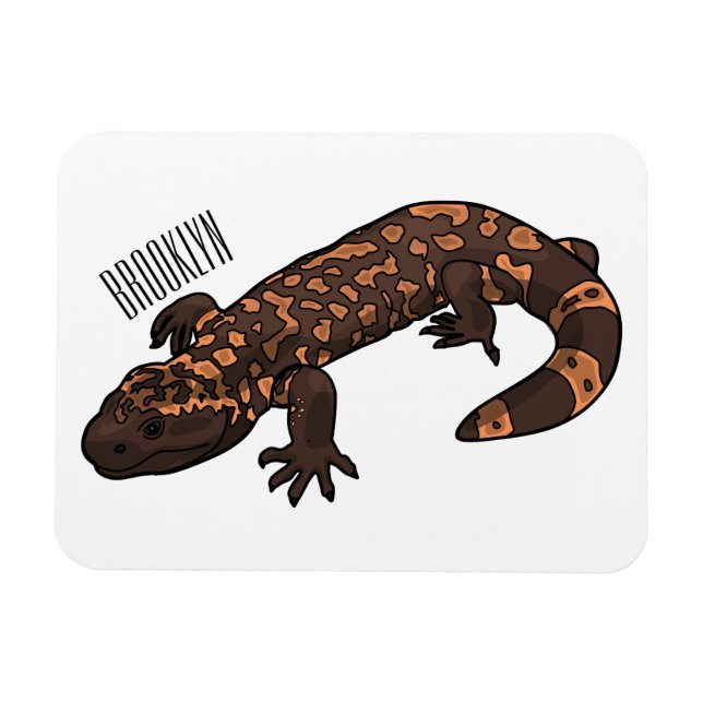 Íman Ilustração de desenho do monstro de Gila (Horizontal)
