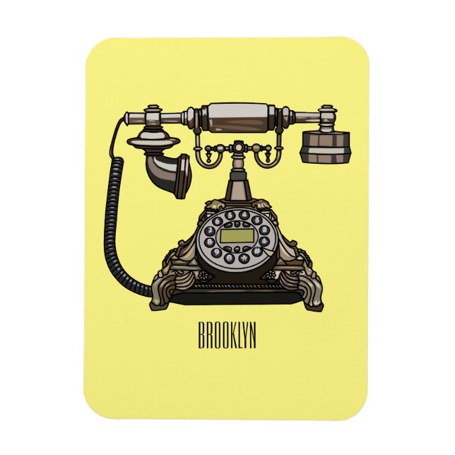 Íman Ilustração de desenho telefônico (Vertical)