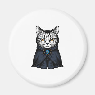 Íman Ilustração de Design de Retrato de Gato com Gravur