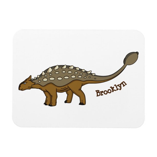 Íman Ilustração de dinossauro blindado Ankylosaurus (Horizontal)