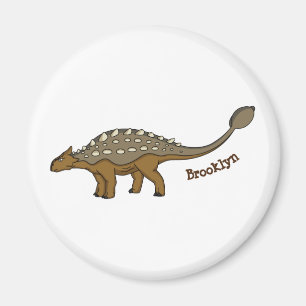 Íman Ilustração de dinossauro blindado Ankylosaurus