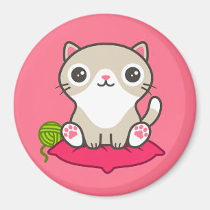 Íman Ilustração de Gatinho em gráfico