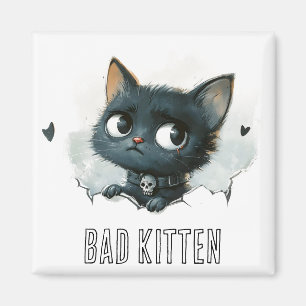 Íman Ilustração de Gatinho Irreverente - Texto "Gatinho