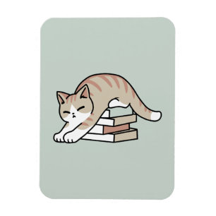 Íman Ilustração de Gato do Livro ao Longo - Enrolada e 