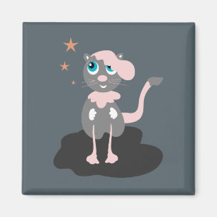 Íman Ilustração de Gato Infantil Fofa de Kitty de Desen