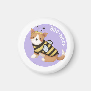 Íman Ilustração de Halloween: Boo-Woof (Welsh Corgi)