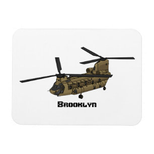 Íman Ilustração de helicóptero militar Chinook