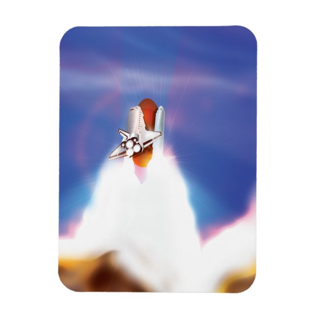 Íman Ilustração de Lançamento de Shuttle de Espaço (Vertical)