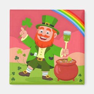 Íman Ilustração de Leprechaun do Dia de São Patrício