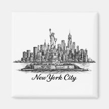 Ilustração de Linha do Horizonte de Nova York