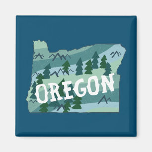 Íman Ilustração de Mapa de Estado do Oregon