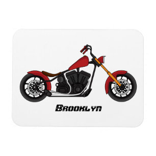 Íman Ilustração de moto estilo Chopper