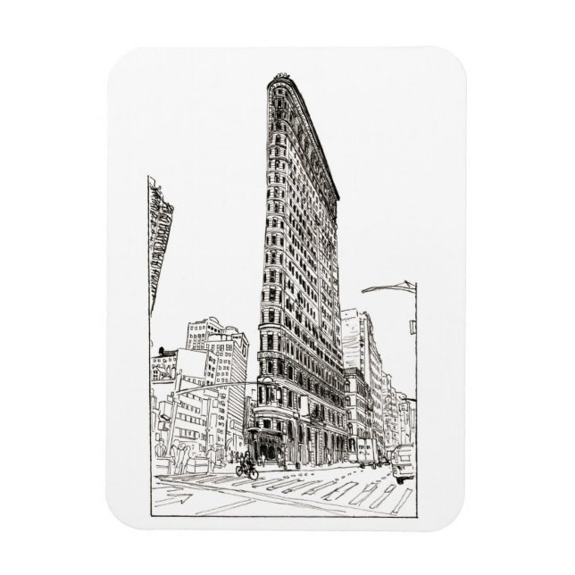 Íman Ilustração de Nova Iorque de Edifício Flatiron (Vertical)