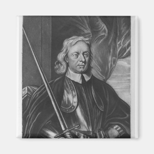 Íman Ilustração de Oliver Cromwell (Frente)
