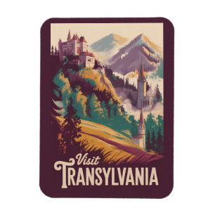 Íman Ilustração de Paisagem da Transilvânia Arte de Via