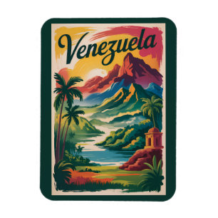 Íman Ilustração de paisagem venezuelana Arte de viagem 