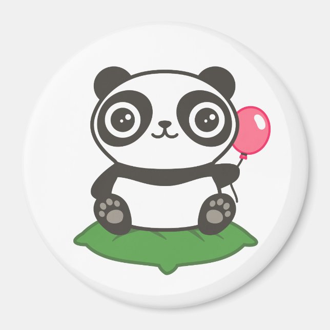 Íman Ilustração de Panda Bonita (Frente)