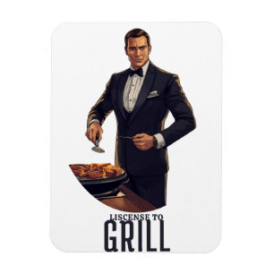 Íman Ilustração de Paródia de James Bond Licenciado par