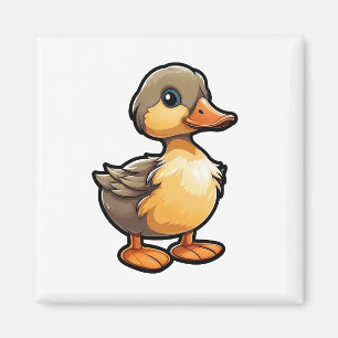 Íman Ilustração de pato de desenho animado
