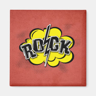 Íman Ilustração de rock estilo cômico