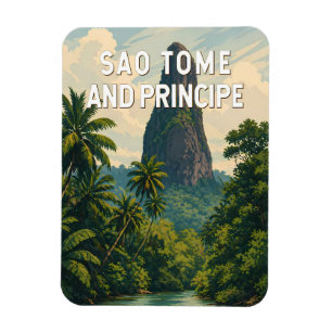 Íman Ilustração de São Tomé e Príncipe Viagem Arte
